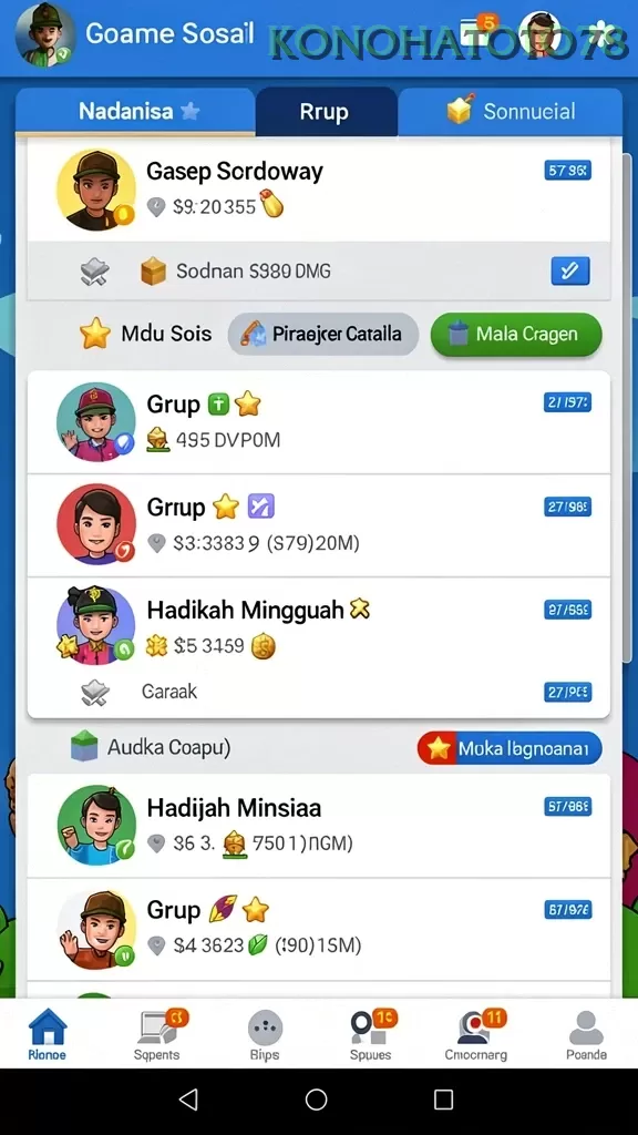 Cuplikan layar HOKI — aktivitas